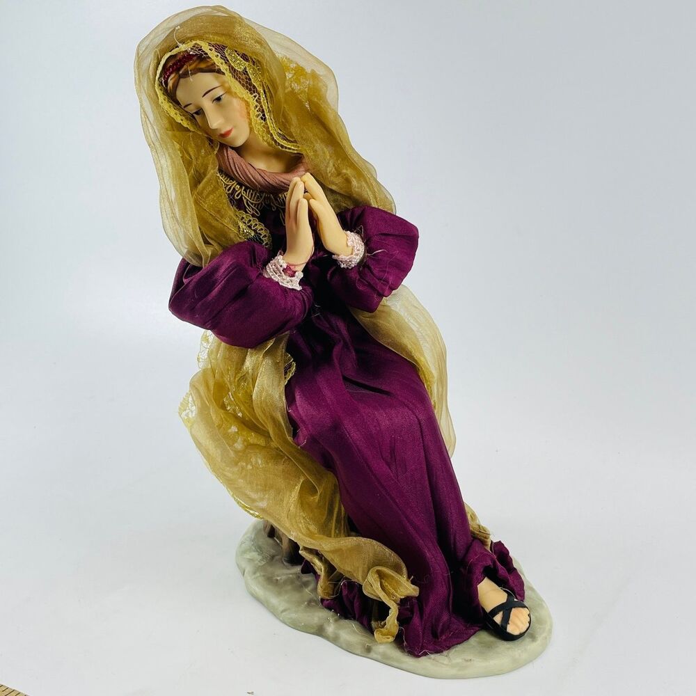 Member's Mark Large Nativity Mary Figurine 2005 Hand-Painted Christmas 10.5 inch - Picture 9 of 9
